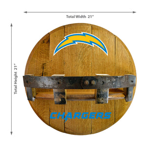 Los Angeles Chargers Oak Bar Shelf