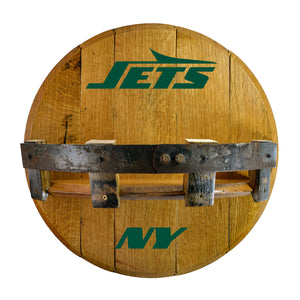 New York Jets Oak Bar Shelf