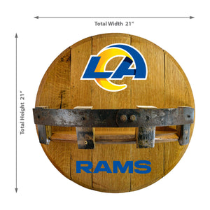 Los Angeles Rams Oak Bar Shelf