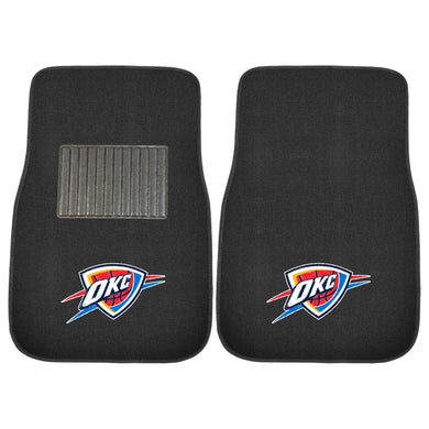 Oklahoma City Thunder 2-Piece Embroidered Car Mat Set - 17