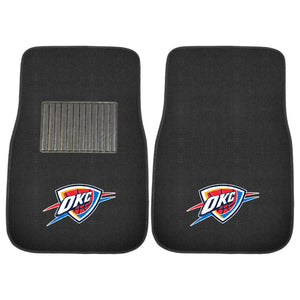 Oklahoma City Thunder 2-Piece Embroidered Car Mat Set - 17"x25.5"