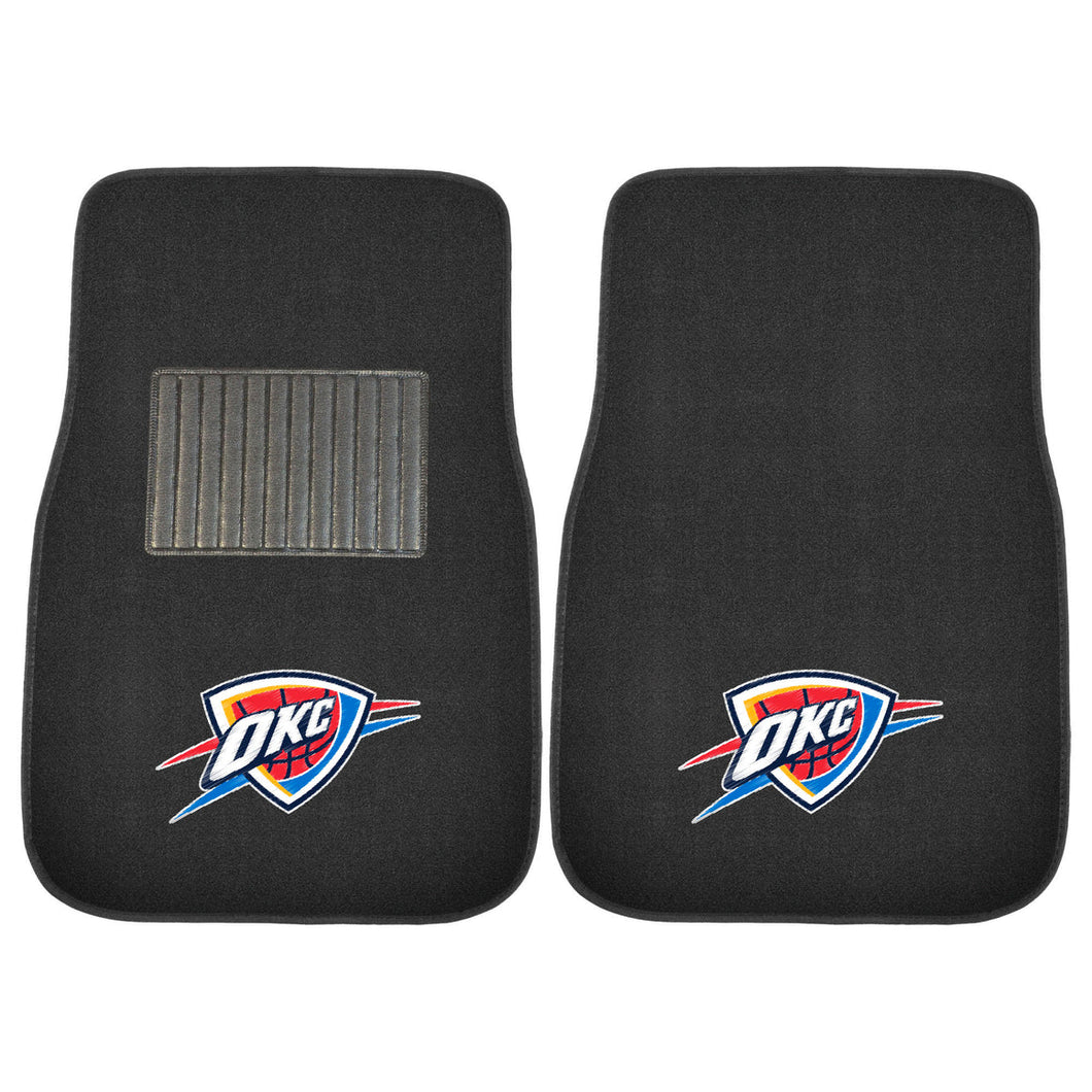 Oklahoma City Thunder 2-Piece Embroidered Car Mat Set - 17