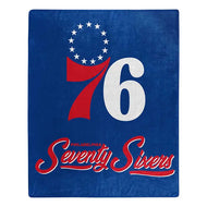 Philadelphia 76ers Plush Throw Blanket -  50"x60"