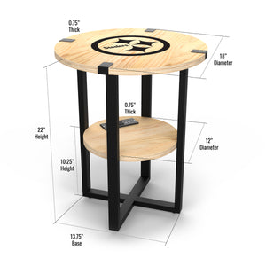 Pittsburgh Steelers Side Table with Charger