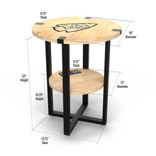 Kansas City Chiefs Side Table with Charger