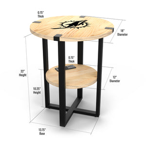 Miami Dolphins Side Table with Charger