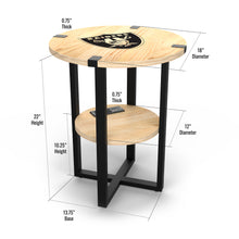 Las Vegas Raiders Side Table with Charger