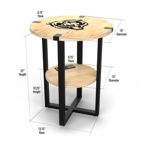 Chicago Bears Side Table with Charger