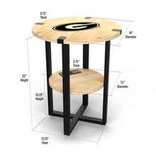 Georgia Bulldogs Side Table With Charger