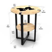 Michigan Wolverines Side Table With Charger