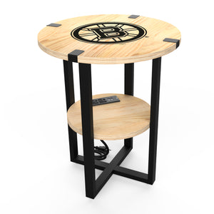 Boston Bruins Side Table With Charger