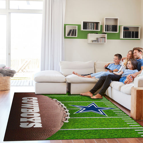 Dallas Cowboys Football Field Washable Area Rug - 5'x7'