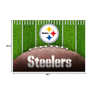 Pittsburgh Steelers Football Field Washable Area Rug - 5'x7'