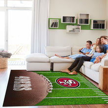 San Francisco 49ers Football Field Washable Area Rug - 5'x7'
