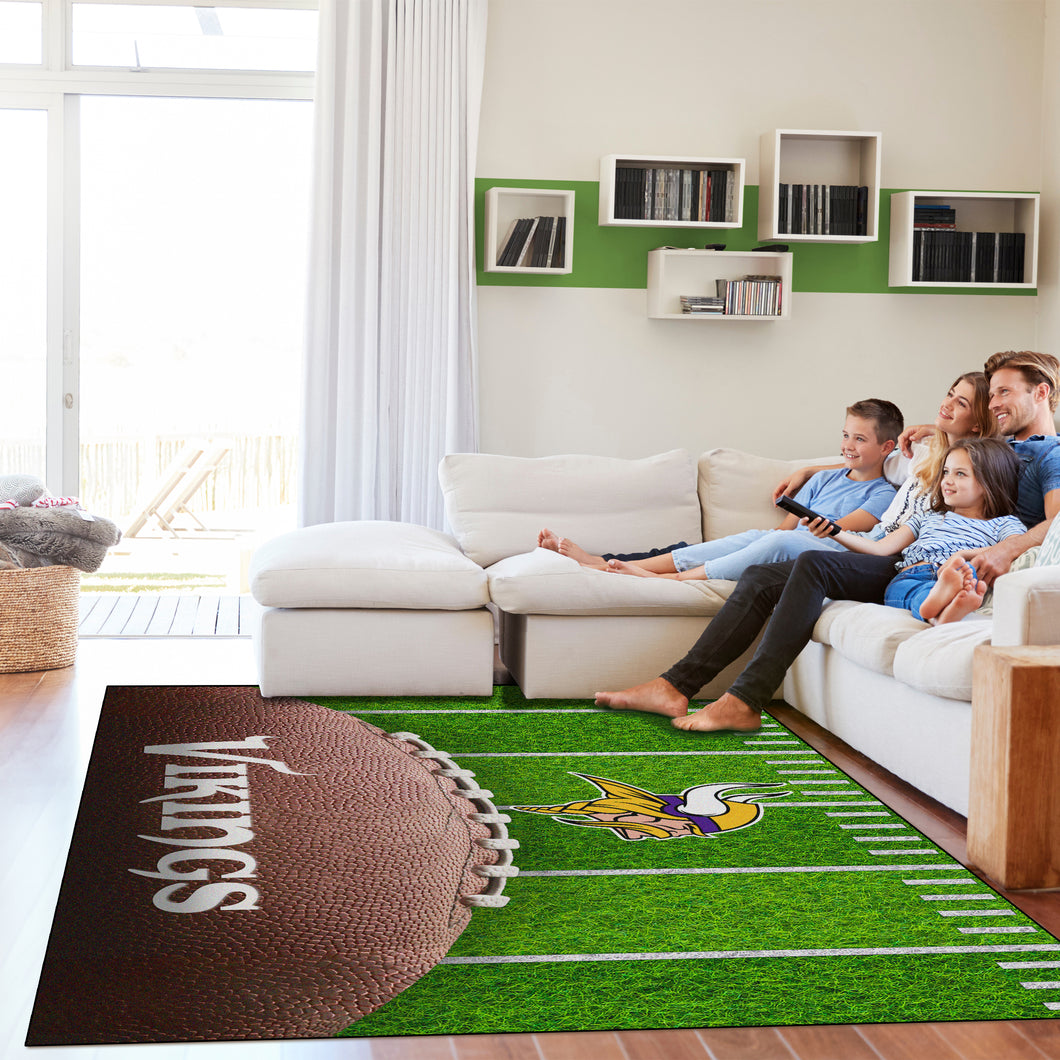 Minnesota Vikings Football Field Washable Area Rug - 5'x7'