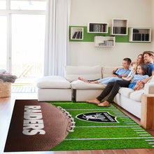 Las Vegas Raiders Football Field Washable Area Rug - 5'x7'