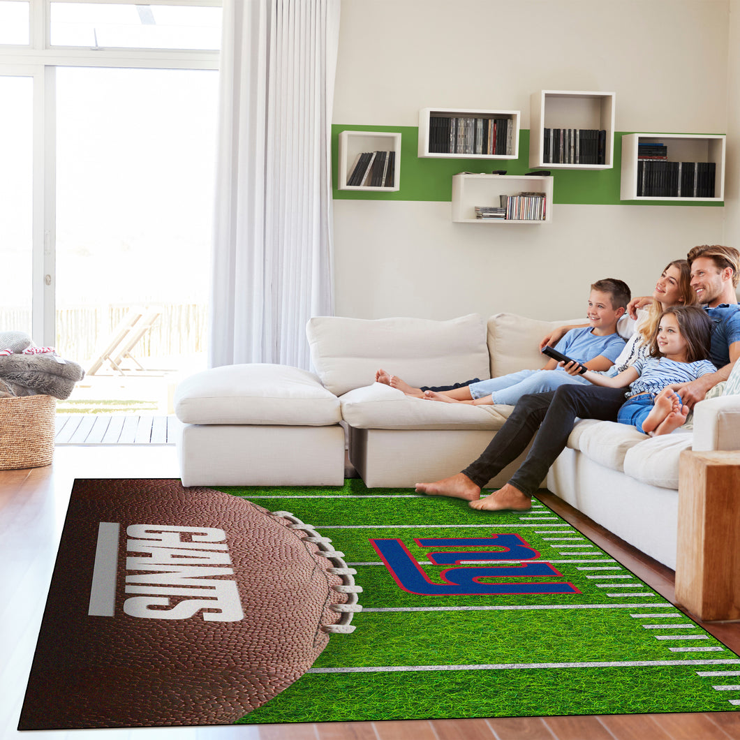 New York Giants Football Field Washable Area Rug - 5'x7'