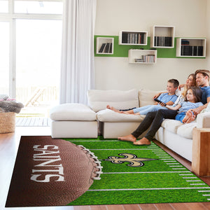 New Orleans Saints Football Field Washable Area Rug - 5'x7'