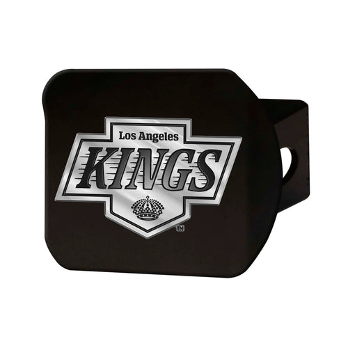 Los Angeles Kings Chrome Emblem On Black Hitch Cover