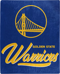 Golden State Warriors Plush Throw Blanket -  50"x60"