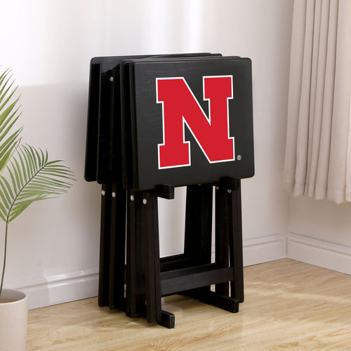 Nebraska Cornhuskers TV Snack Tray Set of 4