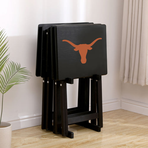 Texas Longhorns TV Snack Tray Set of 4