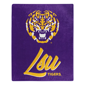 LSU Tigers Plush Throw Blanket -  50"x60"