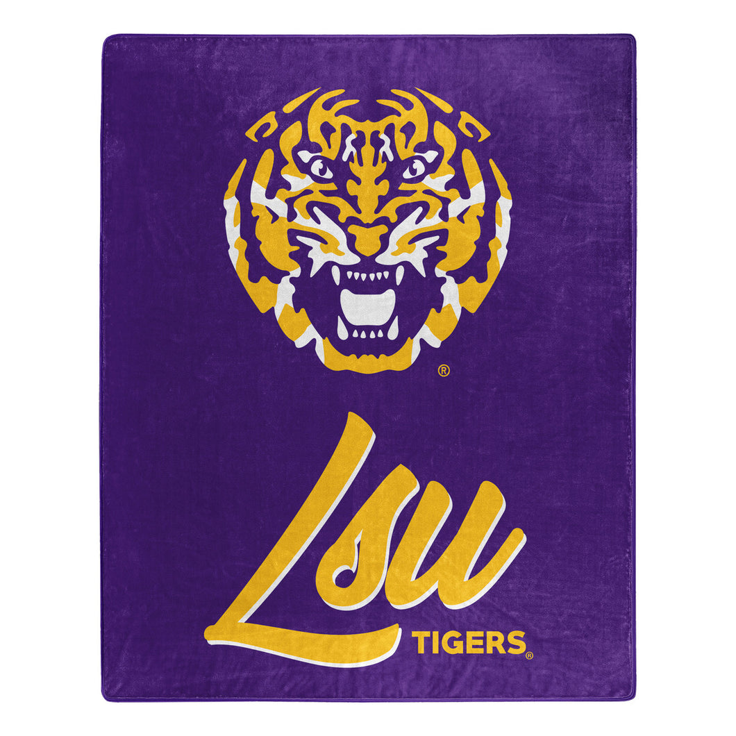 LSU Tigers Plush Throw Blanket -  50
