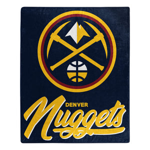 Denver Nuggets Plush Throw Blanket -  50"x60"