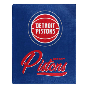 Detroit Pistons Plush Throw Blanket -  50"x60"