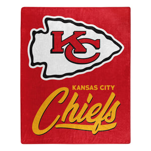 Kansas City Chiefs Plush Throw Blanket -  50"x60"