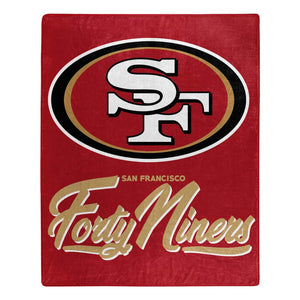 San Francisco 49ers Plush Throw Blanket -  50"x60"