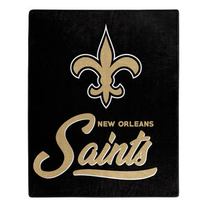 New Orleans Saints Plush Throw Blanket -  50"x60"