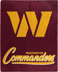 Washington Commanders Plush Throw Blanket -  50"x60"