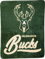 Milwaukee Bucks Plush Throw Blanket -  50"x60"