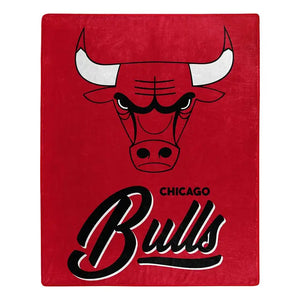 Chicago Bulls Plush Throw Blanket -  50"x60" 