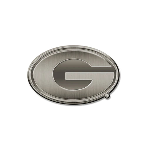 Georgia Bulldogs Antique Brushed Metal Auto Emblem