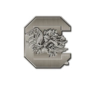 South Carolina Gamecocks Antique Brushed Metal Auto Emblem