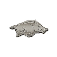 Arkansas Razorbacks Antique Brushed Metal Auto Emblem