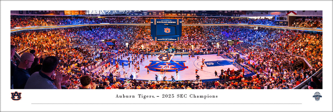 Auburn Tigers Basketball 2025 SEC Champions Panoramic Picture