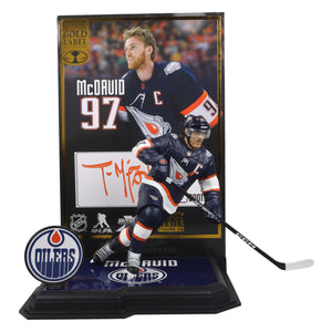 Connor McDavid w/Special Edition Jersey Edmonton Oilers Gold Label NHL 7" Figure McFarlane's Sports Picks signed by Todd McFarlane #/2001