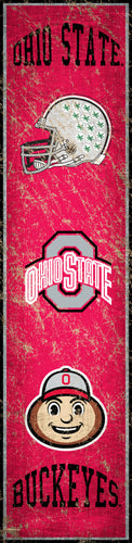 Ohio State Buckeyes Heritage Banner Wood Sign - 6