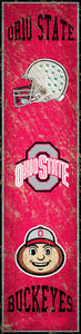 Ohio State Buckeyes Heritage Banner Wood Sign - 6"x24"
