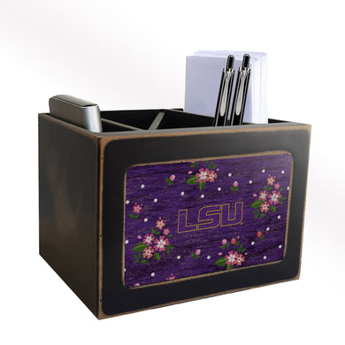 LSU Tigers Floral Desktop Organizer
