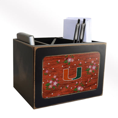 Miami Hurricanes Floral Desktop Organizer