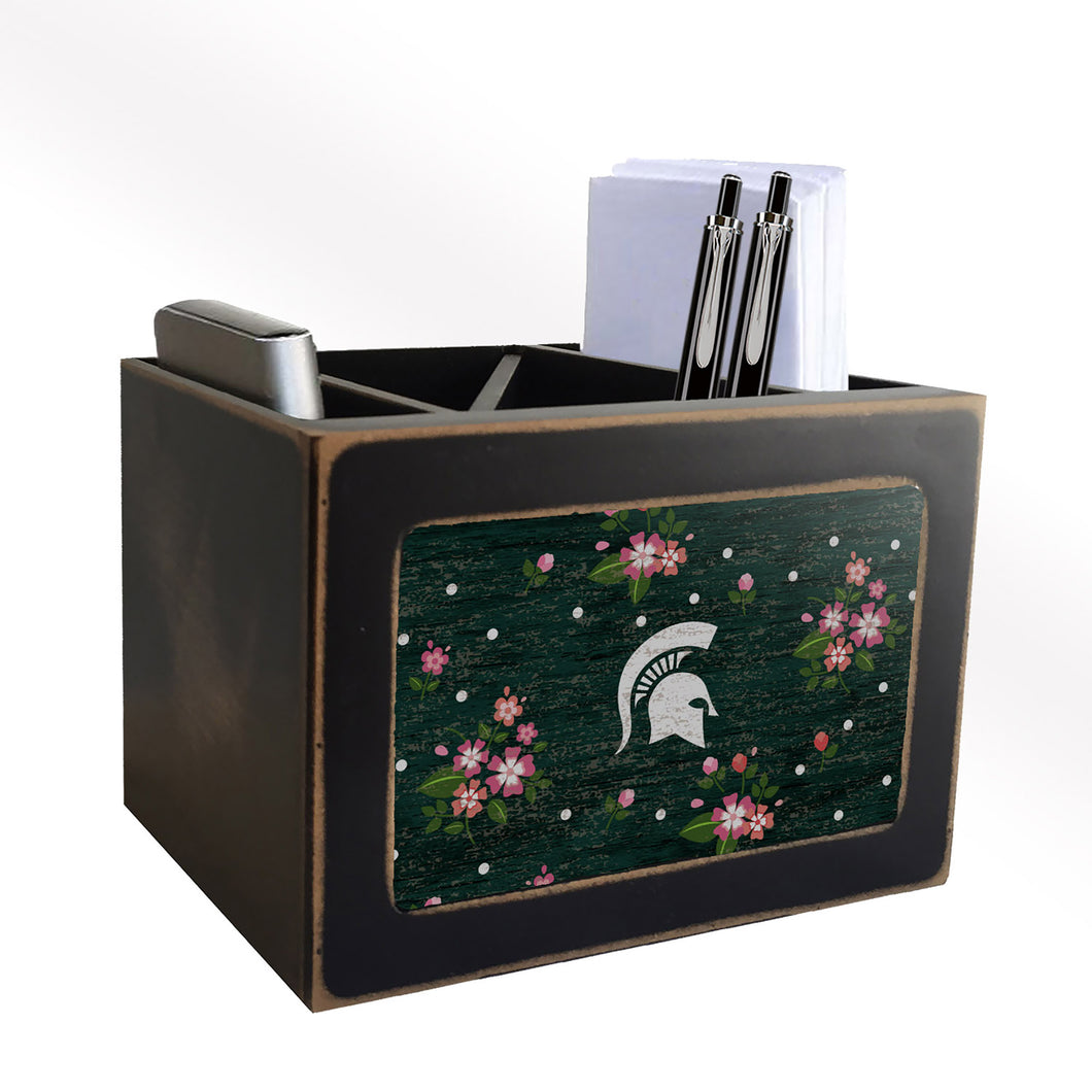 Michigan State Spartans Floral Desktop Organizer