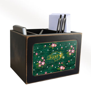 North Dakota State Bison Floral Desktop Organizer