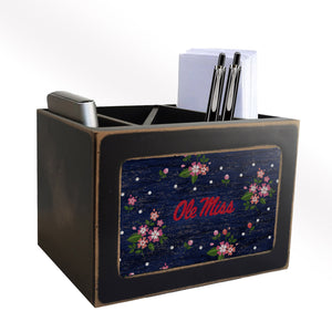 Ole Miss Rebels Floral Desktop Organizer