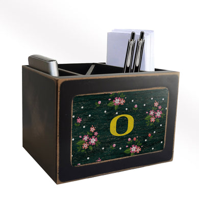 Oregon Ducks Floral Desktop Organizer