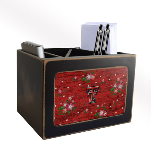 Texas Tech Red Raiders Floral Desktop Organizer